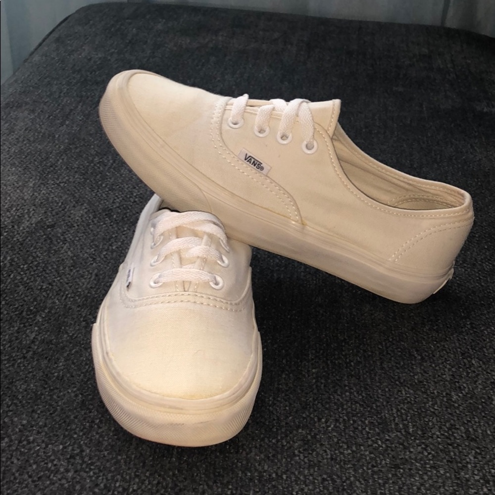 White Authentic Vans